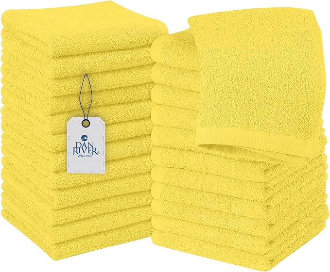 DAN RIVER 24 Pack Wash Cloths for Showering by DanRiver