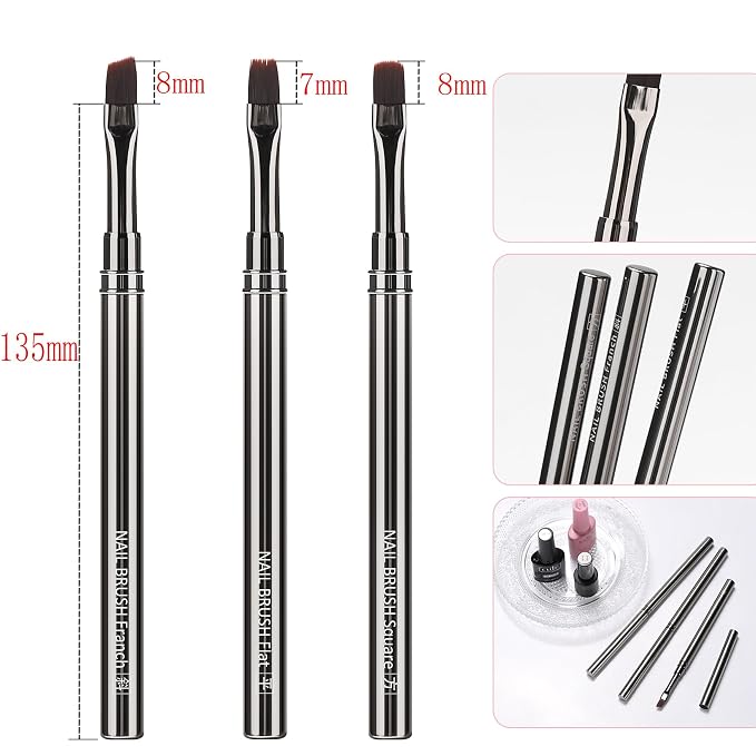 JASSINS Nail Art Clean Up Brushes, - Image 7