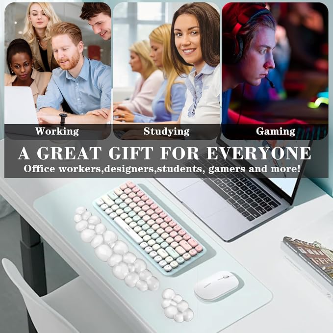 Gel Cloud Keyboard and Mouse Wrist Rest, Cute Wrist Support and Arm Support - Image 7