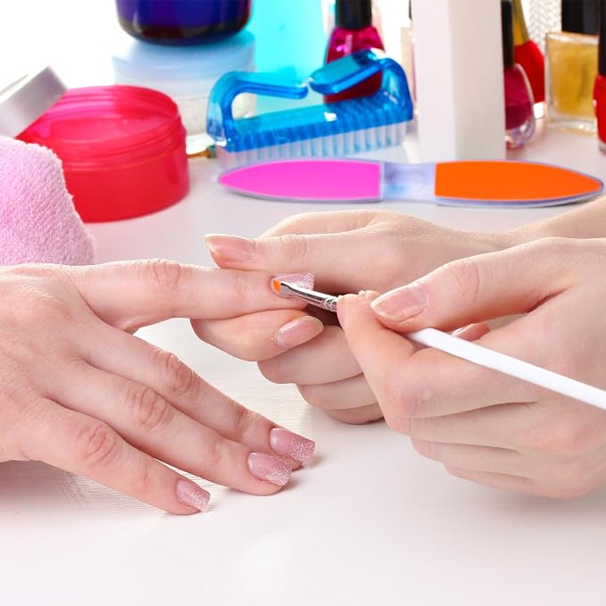 EBOOT 4 Pieces Handle Plastic Nail Brush Nail Hand Scrubbing Cleaning Brush - Image 5