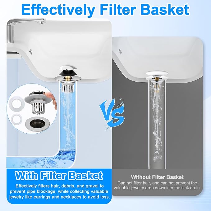 Universal 4 in 1 Bathroom Sink Stopper - Image 5