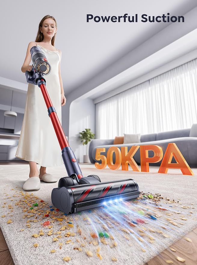 Cordless Vacuum Cleaner, 600W 50Kpa 65Mins Vacuum Cleaners - Image 2