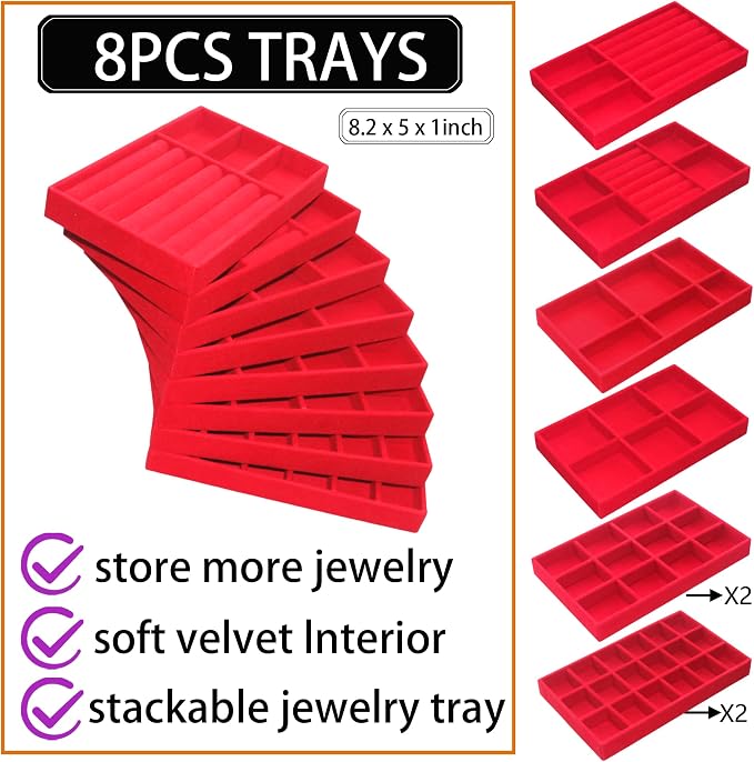 Earring Organizer Stackable Jewelry Storage Box Jewelry Drawer Organizer - Image 3