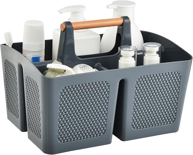 Haundry Plastic Gray Shower Caddy Basket by Haundry