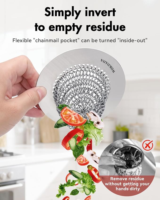 2 PCS Kitchen Sink Drain Strainer, Flippable Mesh Sink Strainer, 304 Stainless - Image 2