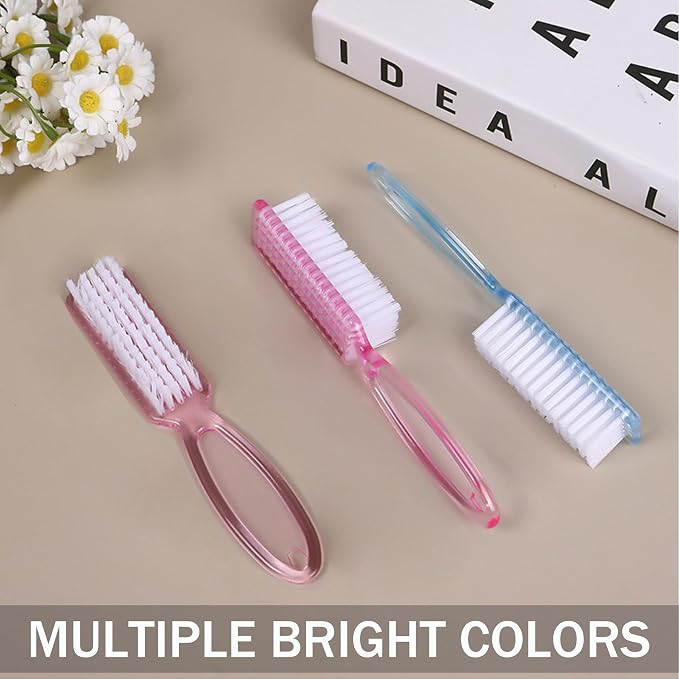 6 PCS Handle Grip Nail Brush, Hand Fingernail Cleaner Brush Manicure Tools - Image 5