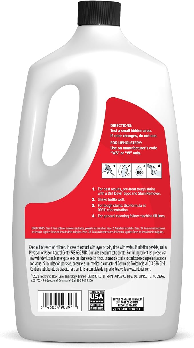 Dirt Devil Pet Portable Spot Cleaner Solution, 64 oz., Fresh Blossom Scent - Image 2