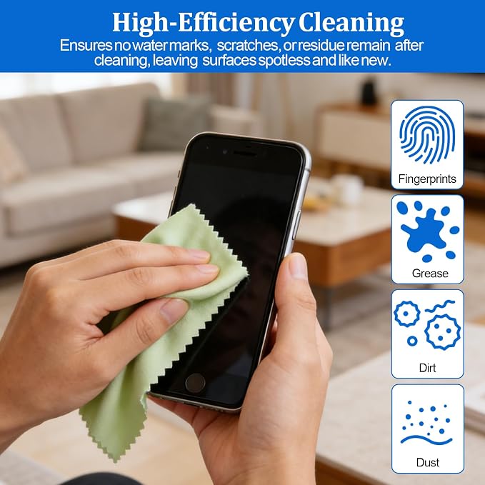21 Pack Glasses Cleaning Cloths, Premium Ultra-Soft Lens Wipes Cloth - Image 4
