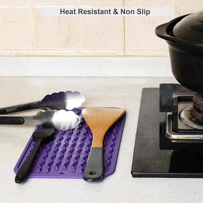 ZLR Silicone Dish Drying Mat for Kitchen Counter, Eco-Friendly Fast Dry Dish Mat - Image 9
