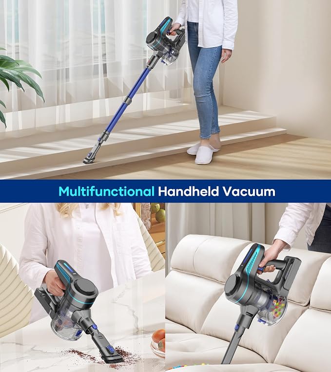 NADALY Cordless Vacuum Cleaner for Home, 8-in-1 Powerful Stick Vacuum Cordless - Image 7