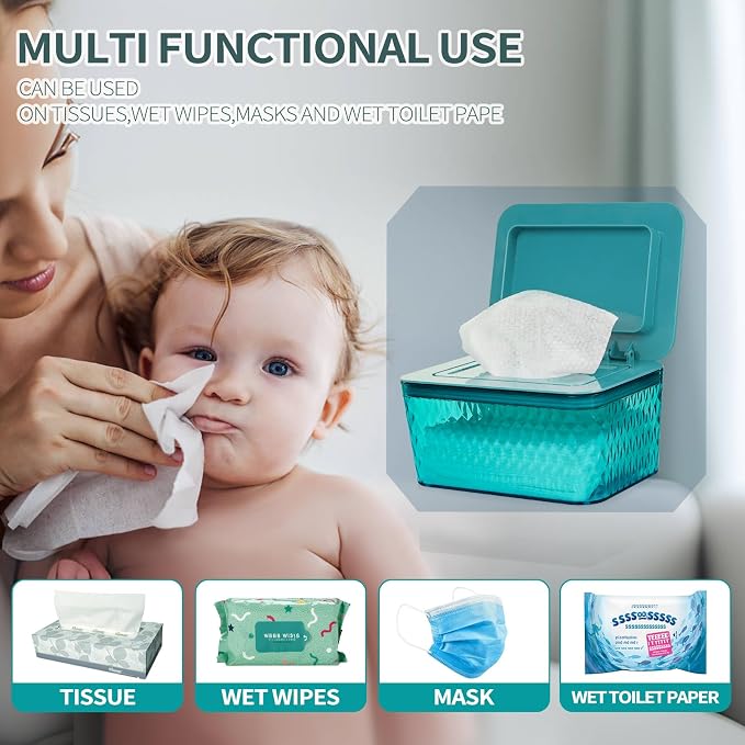 Wipes Dispenser, One-Handed Operation Wipe Holder - Image 5