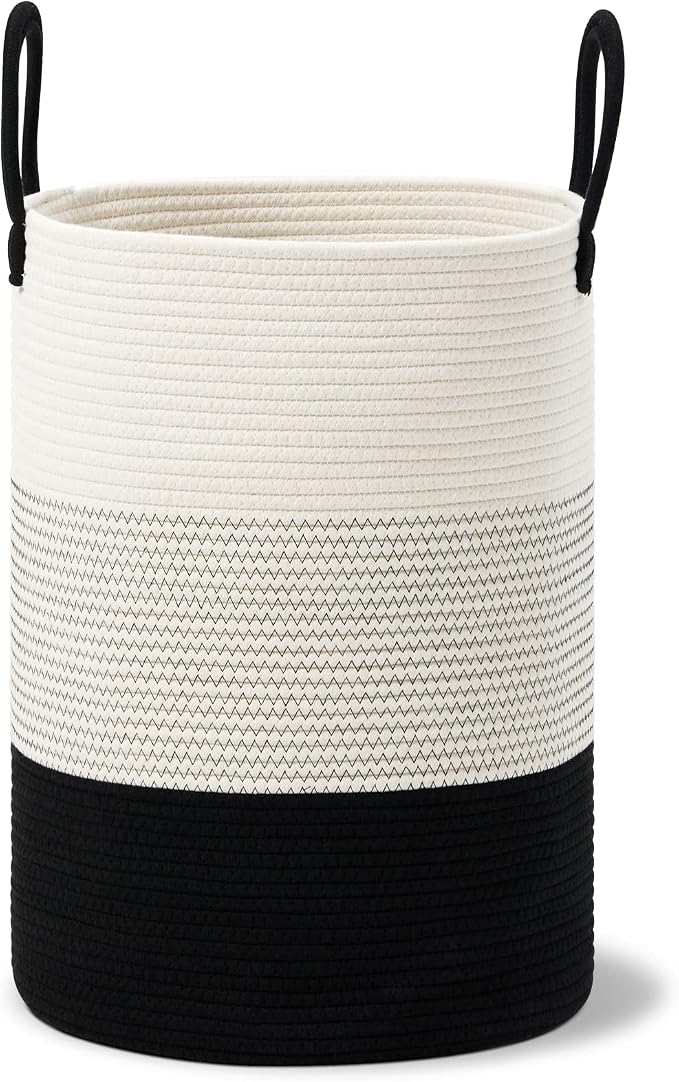 VIPOSCO Large Laundry Hamper, Tall Woven Rope Storage Basket - Image 8