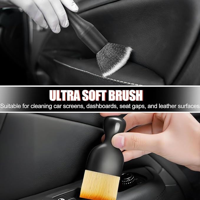 13PCS Car Detailing Brush Set, Car Detailing Brush Kit, Ultra No Soft Scratch - Image 4