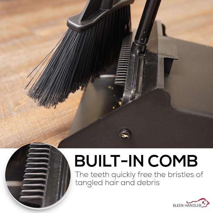 KLEEN HANDLER 48.5" Broom with Dustpan Combo Set with Long Handle - Image 7