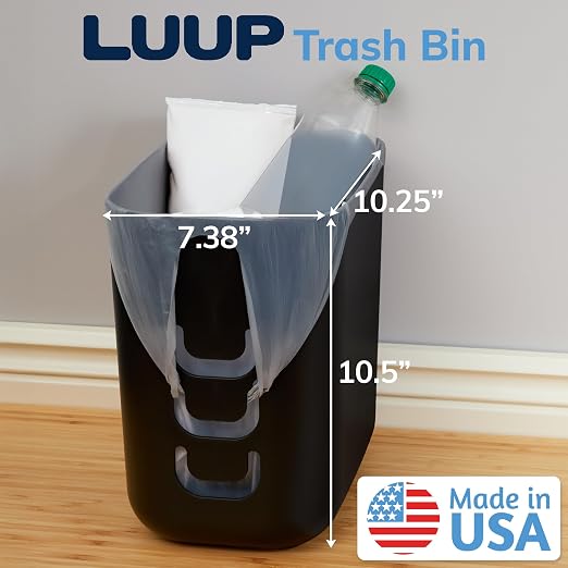 STORi Luup Bathroom Wastebasket, Secure Grocery Bags, Plastic Garbage Container - Image 2