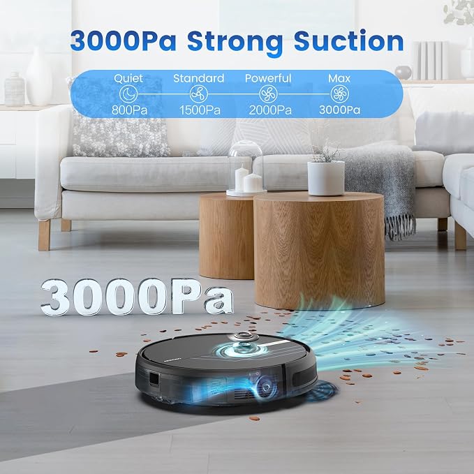AIRROBO Robot Vacuum and Mop, 3000Pa Powerful Suction Robot Vacuum Cleaner - Image 3
