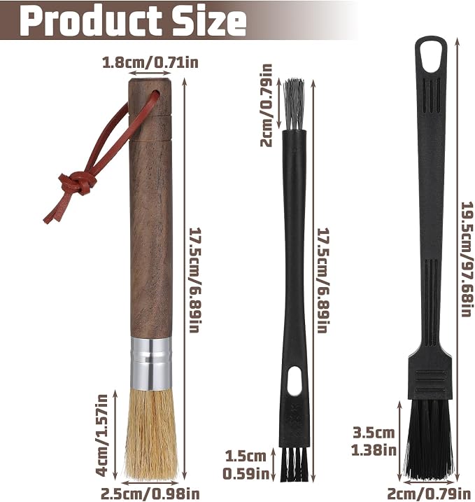 3 PCS Coffee Grinder Brush, Coffee Brush Cleaner Tool - Image 2