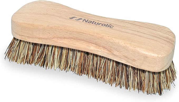 All-Natural Wooden Scrub Brush | Wooden Handle | Palmyra Bristle Brush - Image 5