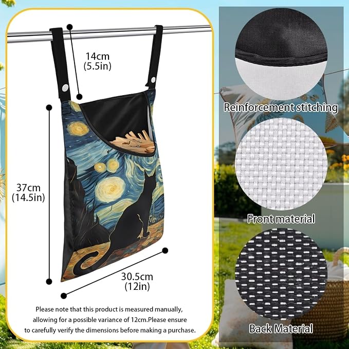 Button Fastening Clothespin Holder 14.5"x12" - Image 6