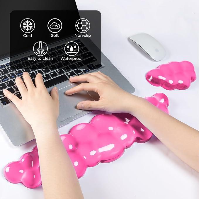 Gel Cloud Keyboard & Mouse Wrist Rest Set - Image 2