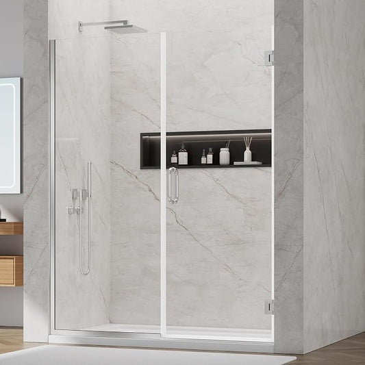 Pivot Shower Door, Adjustable Width 58.5-60" W x 76" H Shower Glass Door by Wemakeexcellentshowerdoors