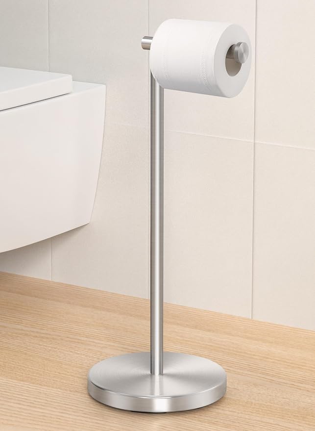 KES Toilet Paper Holder Stand SUS 304 Stainless Steel Rustproof Pedestal by KES