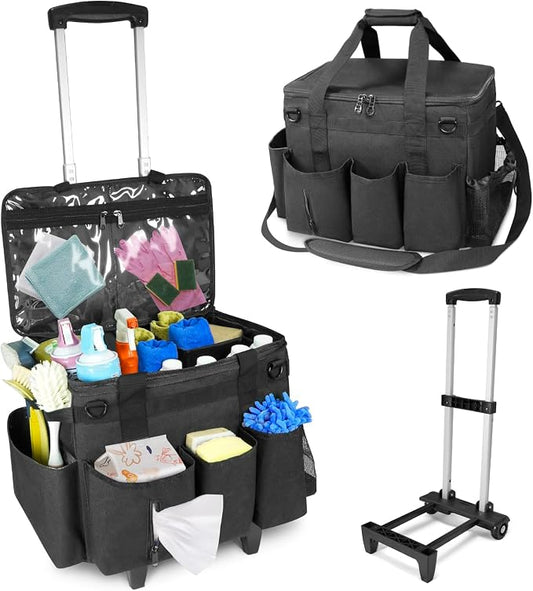 LIWSHWZ Rolling Cleaning Caddy Bag by LIWSHWZ