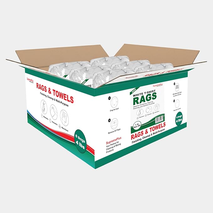 Premium White T-Shirt Cleaning Rags – White Cotton Rags - Image 2