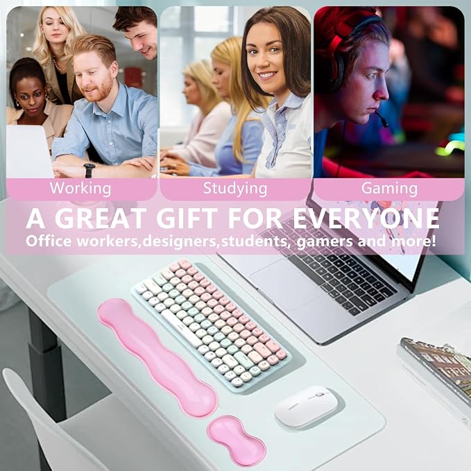 Gel Keyboard and Mouse Wrist Rest, Cute Wrist Support and Arm Support Keyboard - Image 7