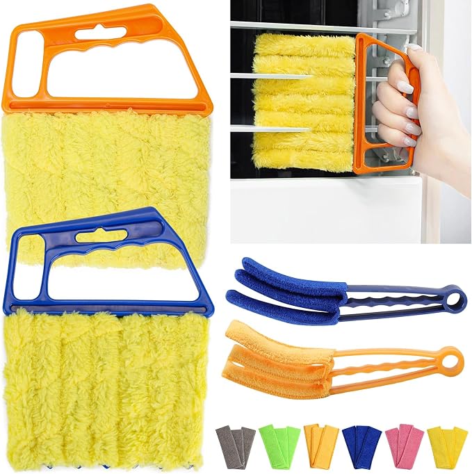 Window Blind Cleaner Duster Set, Washable Dusting Cleaner Air Vent Cleaning by Tecbeauty