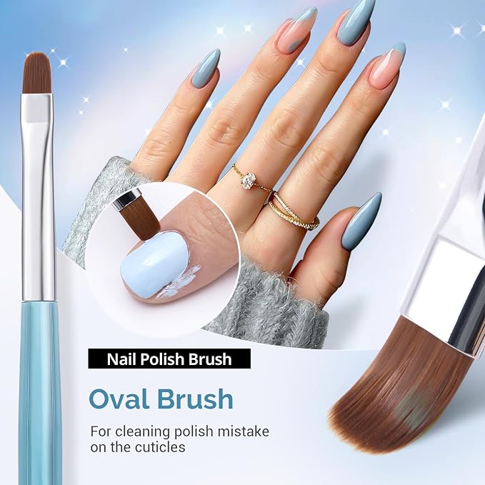 AIRSEE Nail Art Clean Up Brushes, Painting Brushes, Art Design DIY Tools - Image 5