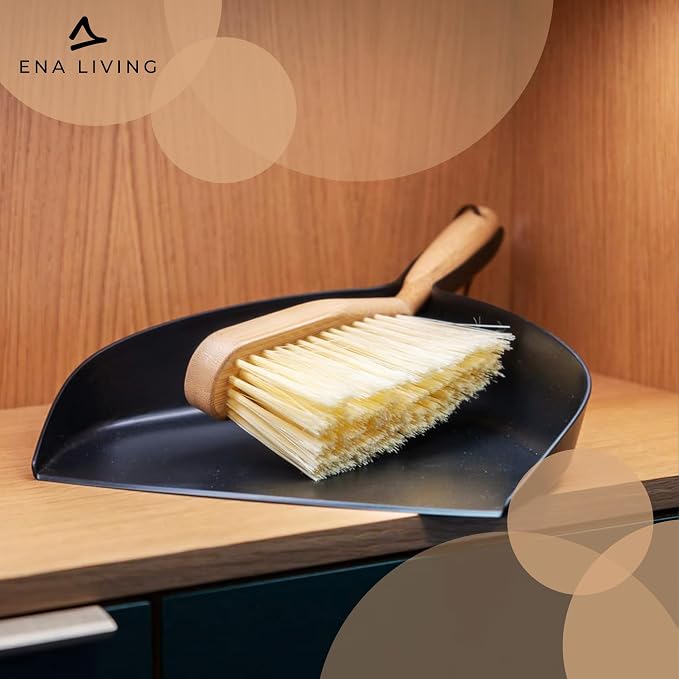 Bamboo Dust Pan & Brush Set, Portable Dustpan & Brush, Sturdy & Effective Dust - Image 7