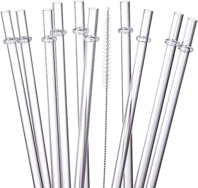 24 Pack, HIGHLY Transparent Reusable Plastic Straws by VITEVER