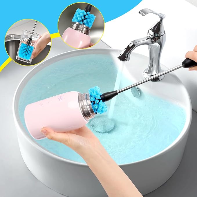 5 Pack Bottle Cleaning Brush Set, Stainless Steel Scrub Cleaner Brush - Image 5