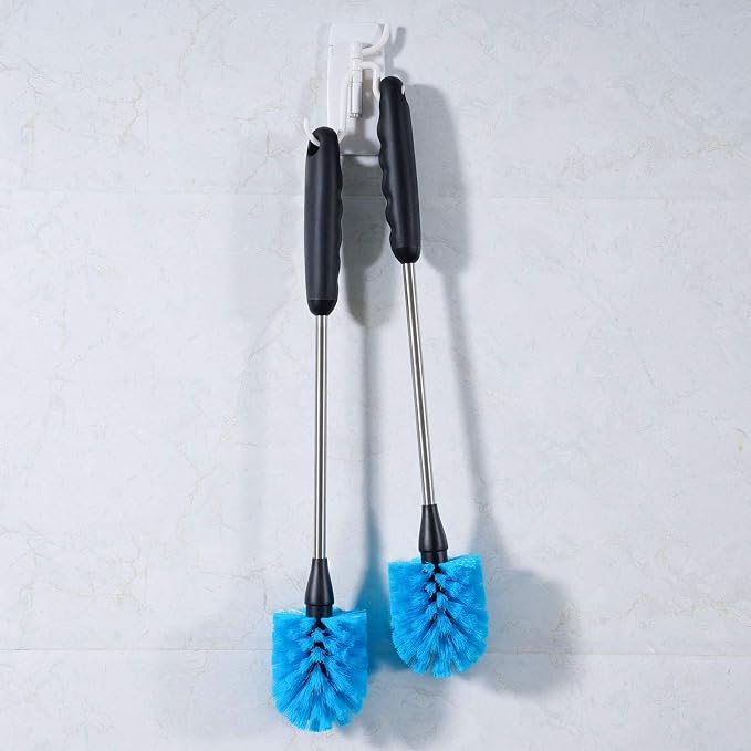 Stainless Steel Water Bottle Brush, Long Handle Scrubbing Brush, Built - Image 5