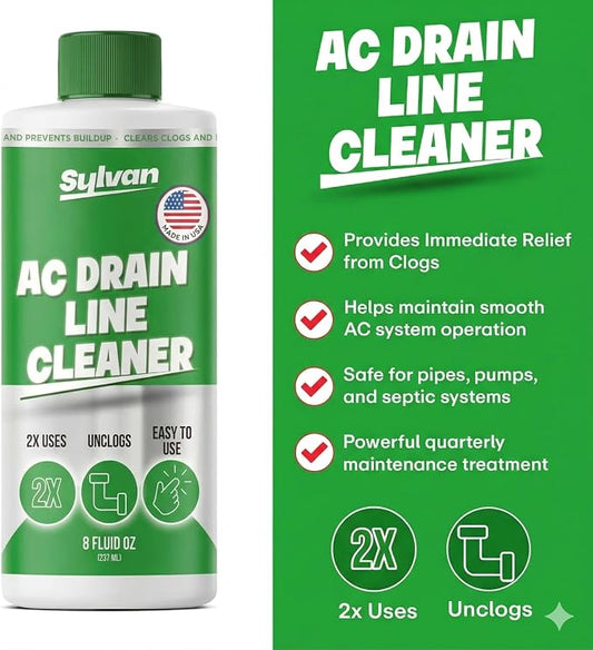 Sylvan AC Drain Line Cleaner | 8 oz | Instant Relief | Made in USA | Universal - Image 2