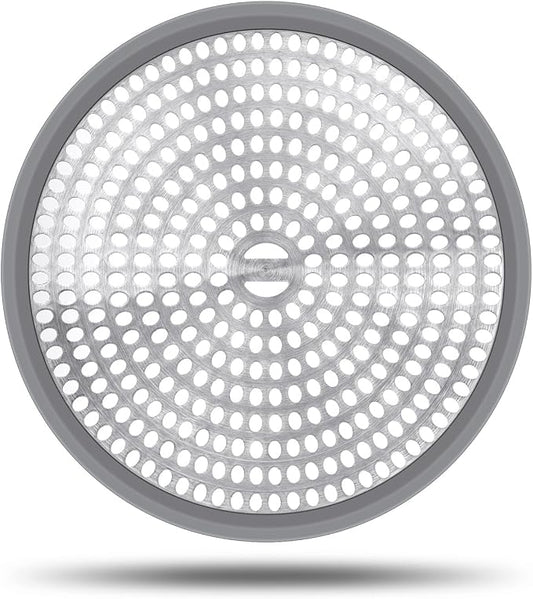 LEKEYE Shower Hair Catcher Drain Protector Strainer-Steel & Silicone 2 Pack - Image 2