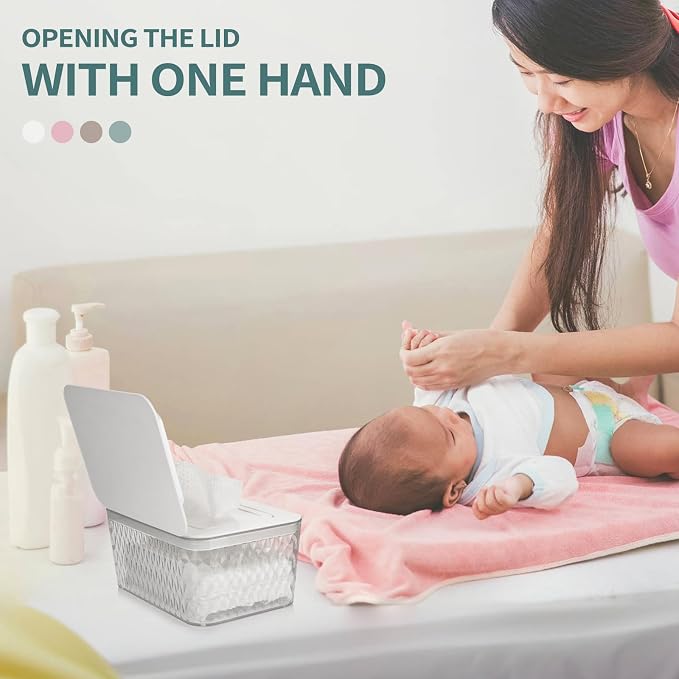 Wipes Dispenser, One-Handed Operation Wipe Holder - Image 4