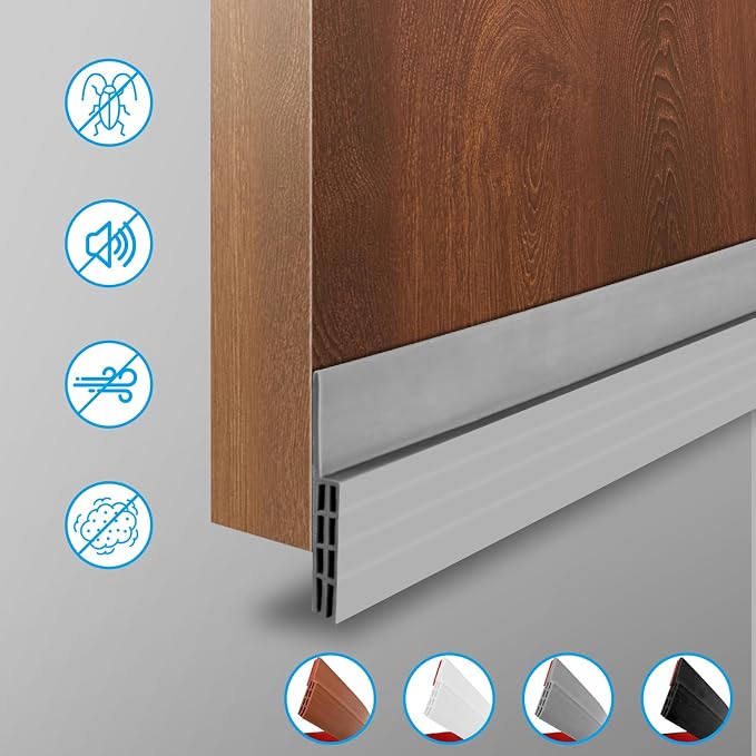 Ainiv Door Draft Stopper Under Door Seal, Adhesive Under Door Sweep Weather - Image 2