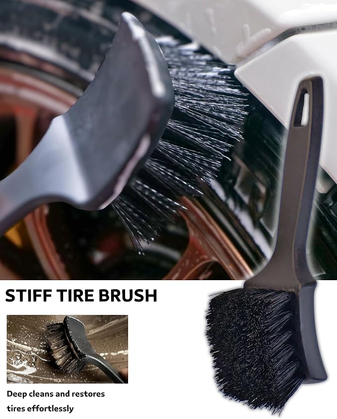PRO Choice 4 Pack Long Handle Wheel Brush Kit - Image 4