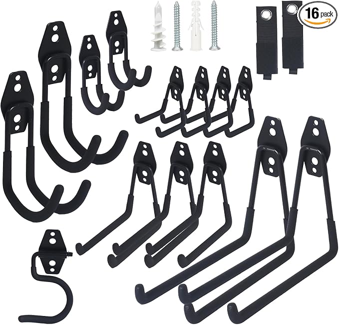 16 Pack Steel Heavy Duty Garage Hooks Storage Hooks by Unknown