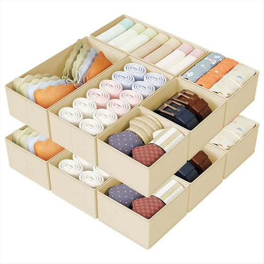 DIMJ Drawer Organizers Clothes, Fabric Closet Organizers and Storage, Shallow by DiMJ