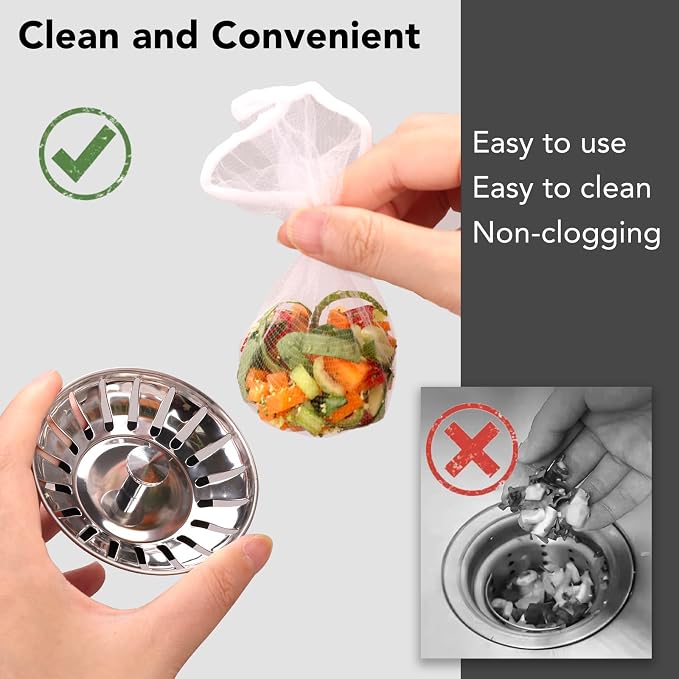 450 PCS Kitchen Sink Strainer Mesh Bag Suitable - Image 5