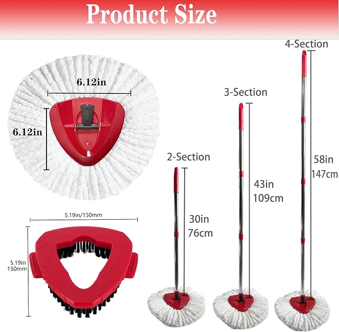 Spin Mop Replacement Head Mop Replace Head Compatible - Image 3