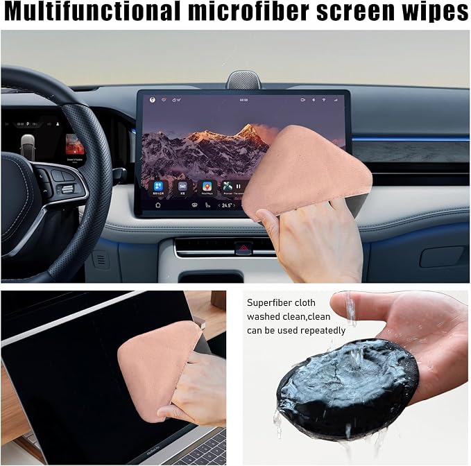 Car Screen Cleaner, Microfiber Auto Screen Cleaning Pad, Foldable Touch Screen - Image 4