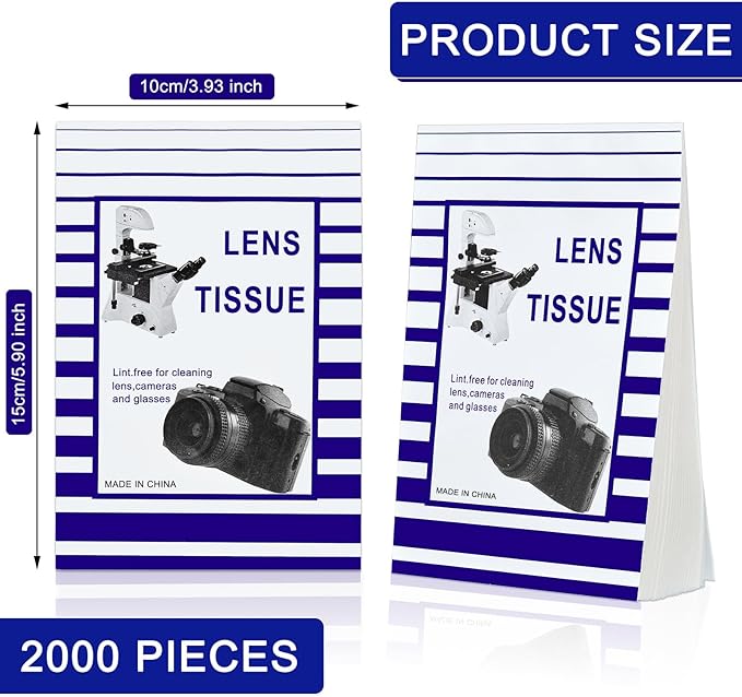 Outus 1500 Pcs Lens Cleaning Paper Tissue and 2 Double Sided Cleaning - Image 3