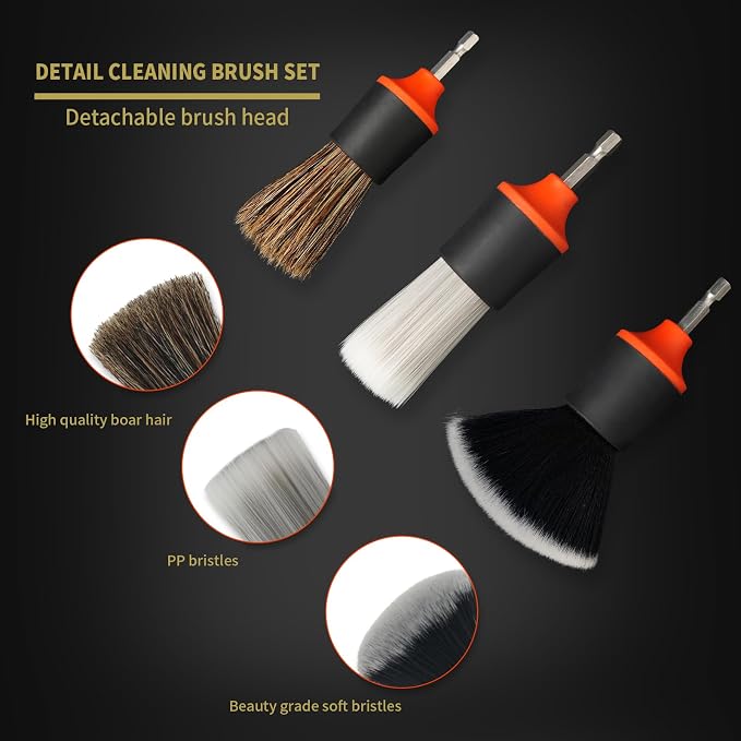Car Drill Brush, Drill Brush for Air Vent Automotive Interior Exterior - Image 2