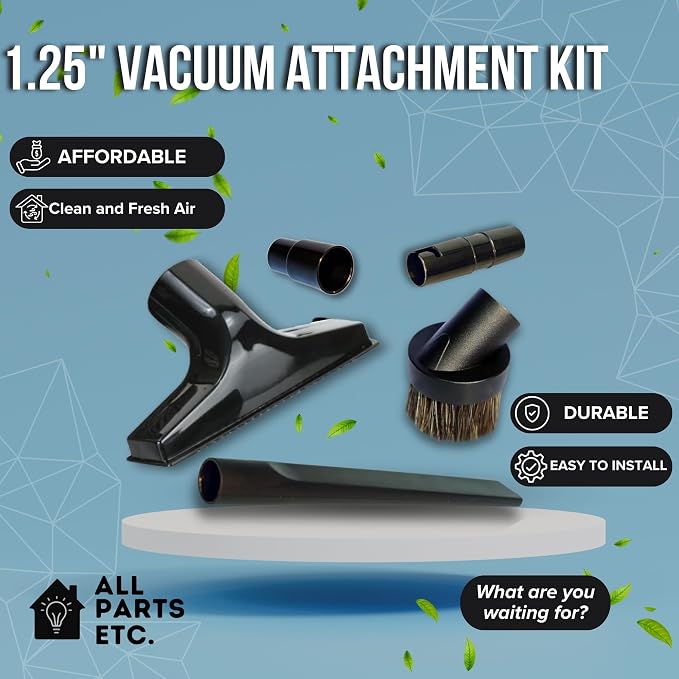 Attachments for 1.25" Vacuum Cleaner – Dust Brush, Upholstery Tool & 2 Adapter - Image 2