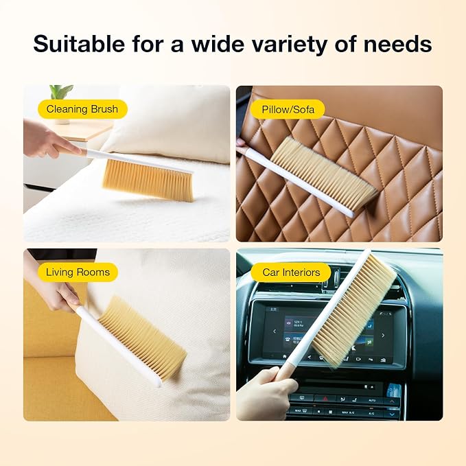 Hand Broom Cleaning Brush, Soft Bristle Dust Brushes - Image 2