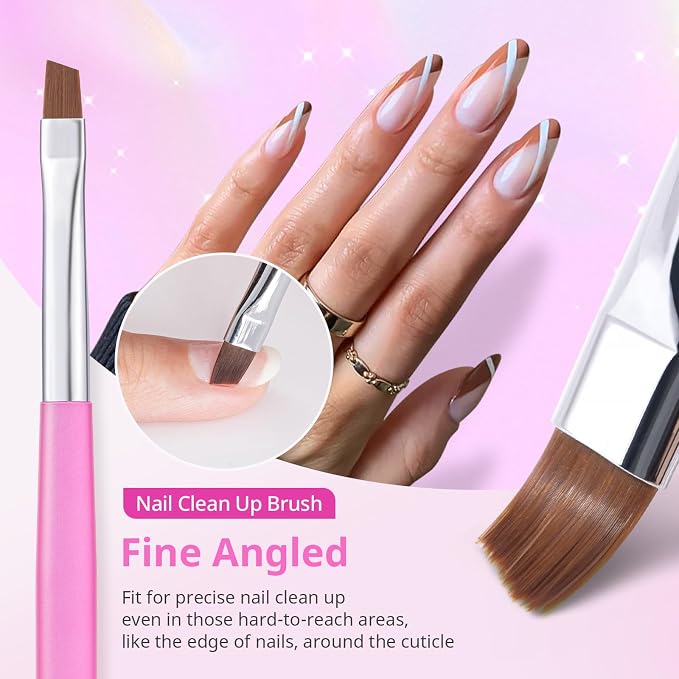 AIRSEE Nail Art Clean Up Brushes, Painting Brushes, Art Design DIY Tools - Image 4